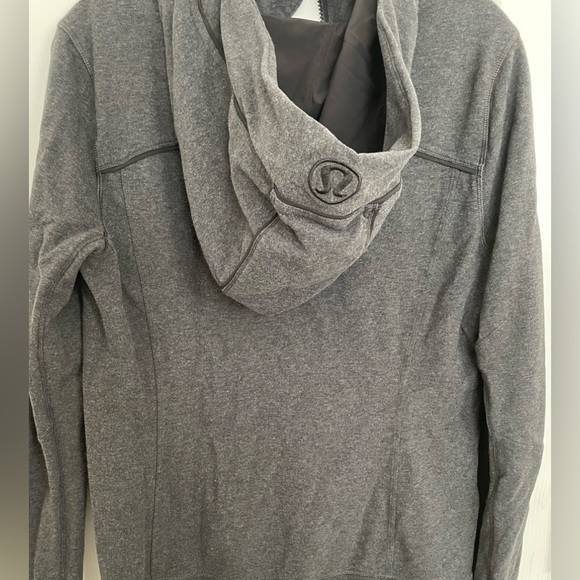 Lululemon cotton and spandex full zip hoodie in gray size 10 - Picture 9 of 10